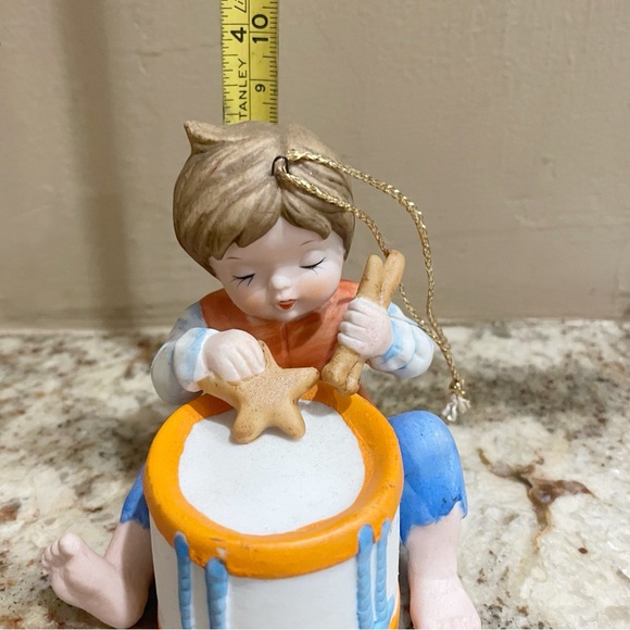 Drummer Boy Porcelain Vintage Christmas Tree Ornament - Picture 7 of 8